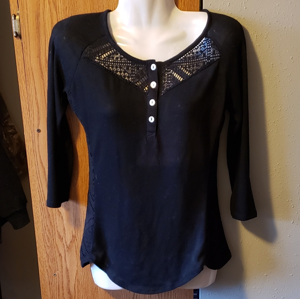 Lace trim sweater